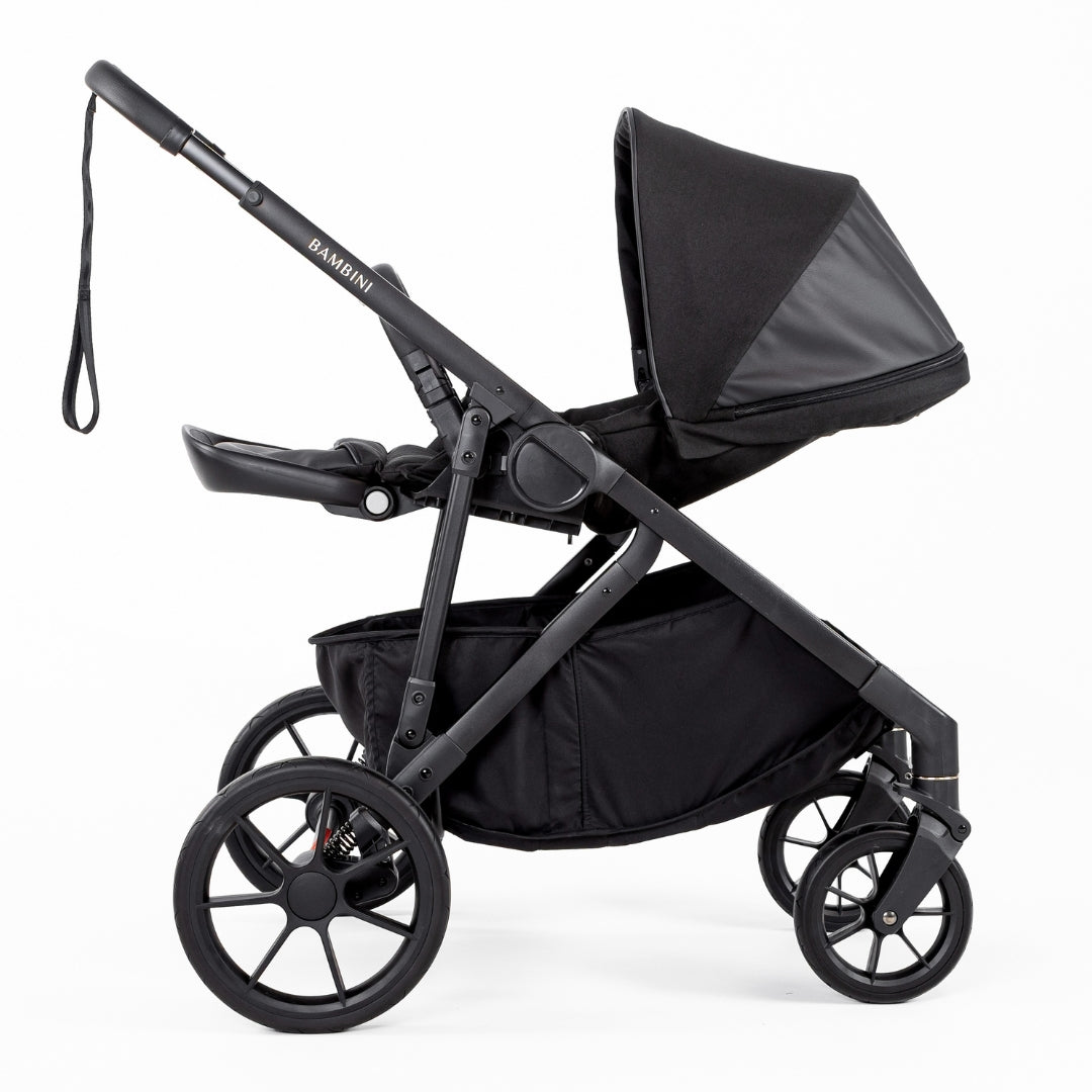 Bambini Prams Lisbon Black/Black Single Pram