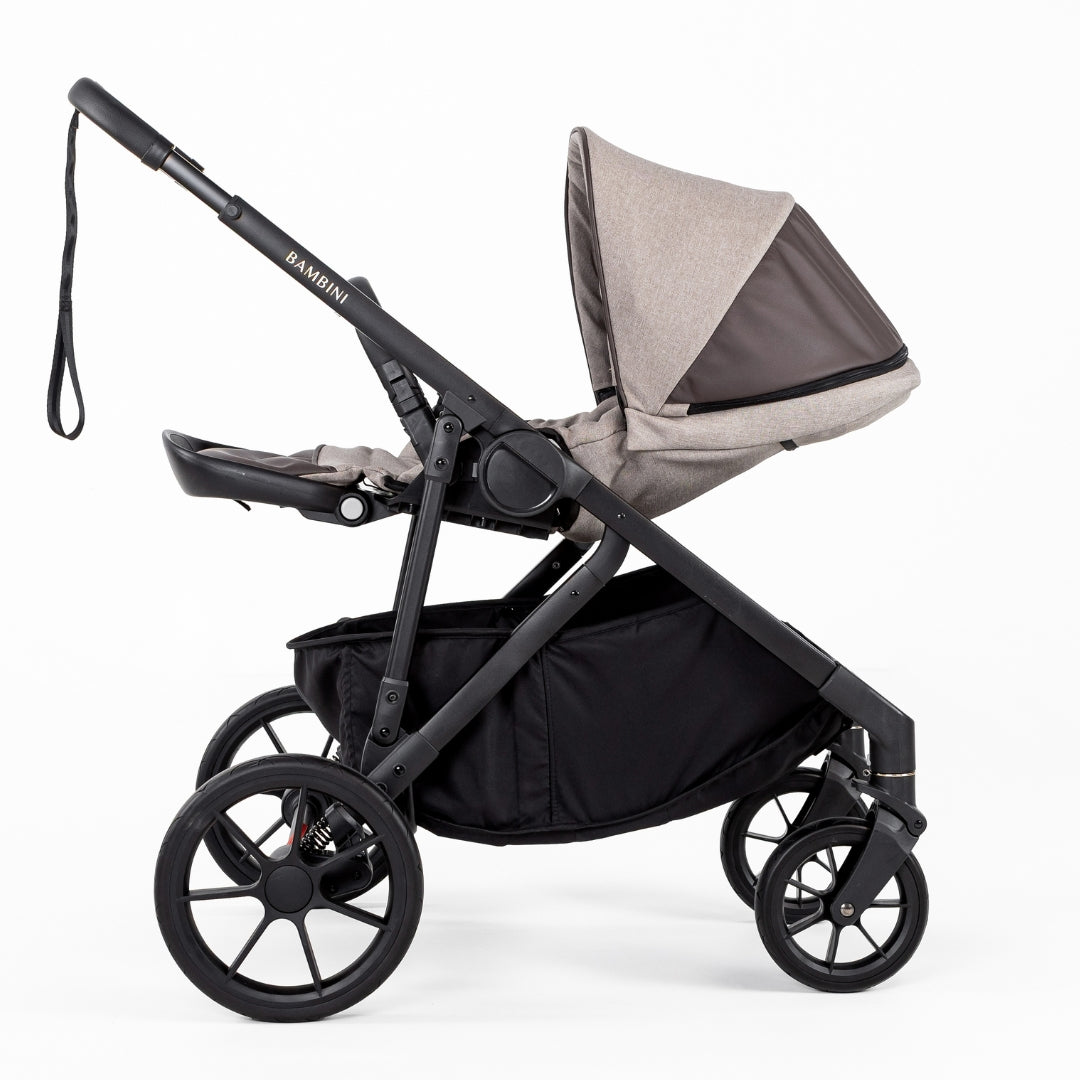 Bambini Prams Lisbon Mocha/Tan/Black Single Pram