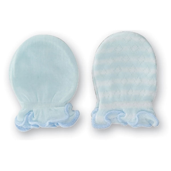 Playette Bamboo Mittens Blue/Blue Stripe 2Pack