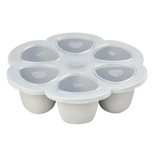 Beaba Silicone Multiportions 6 x 150ml Servings Light Grey