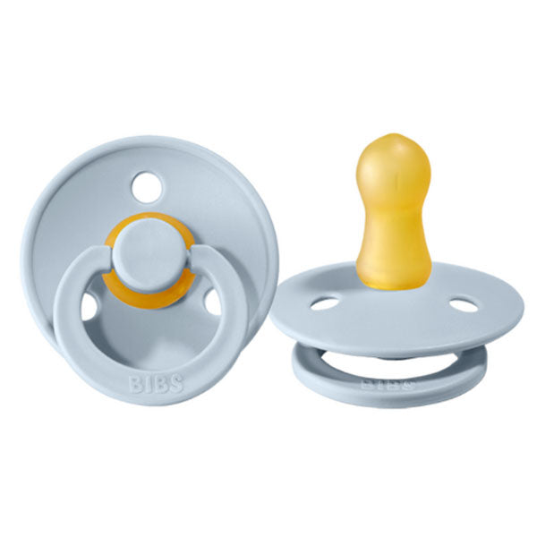 BIBS Dummy Round 2pk Baby Blue Size 3
