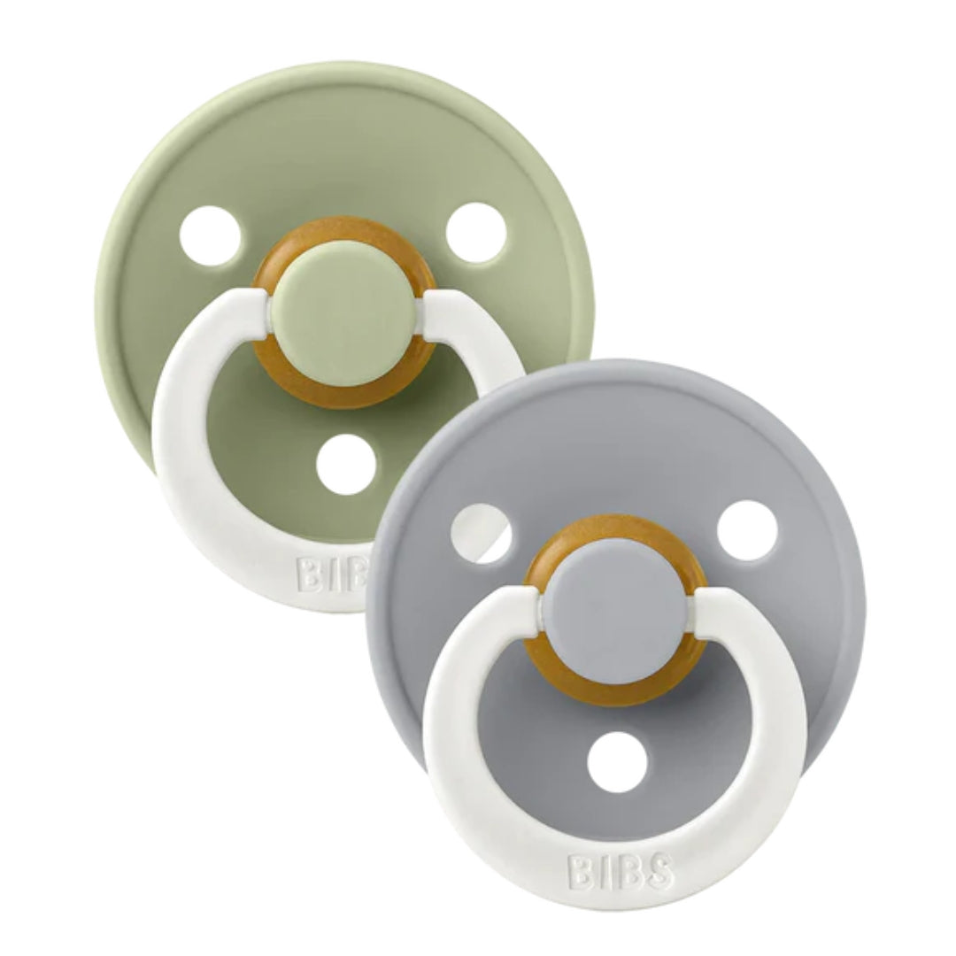 BIBS Dummy Night Glow Sage/Cloud 2pk Size 1