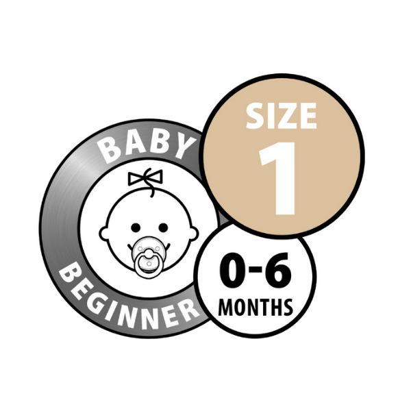 BIBS Dummy Round 2pk Baby Pink Size 1