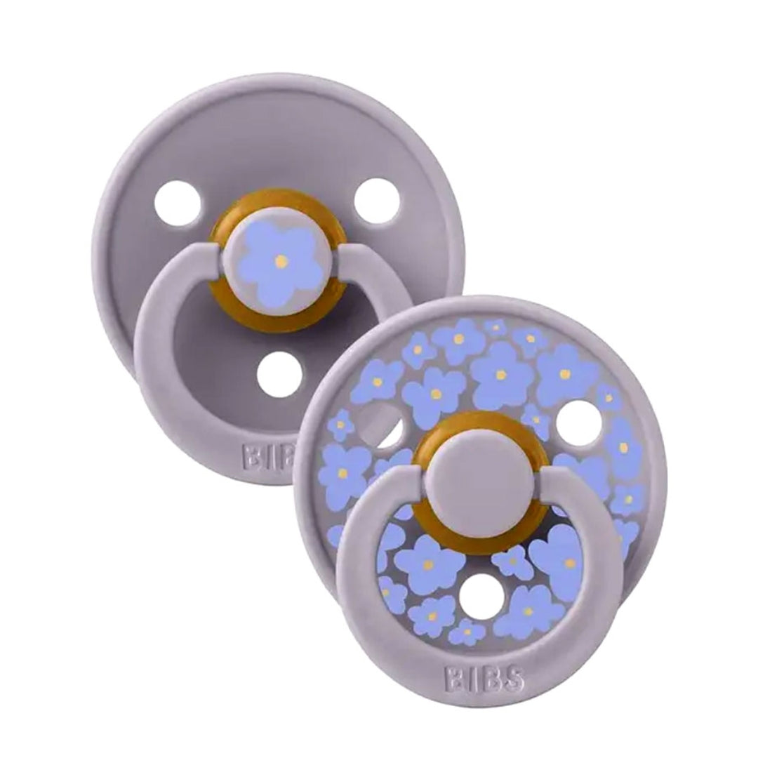 BIBS Dummy Studio Collection Round 2pk Jasmine Fossil Grey Mix Size 1