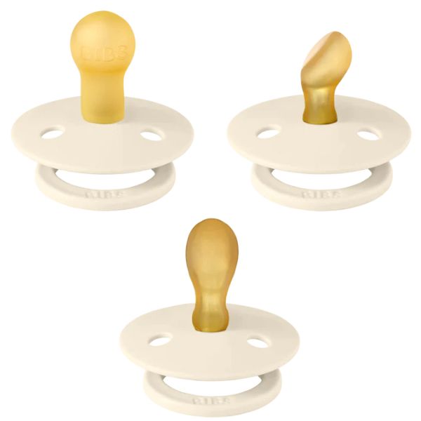 BIBS Try-it 3 Pack Pacifiers Ivory