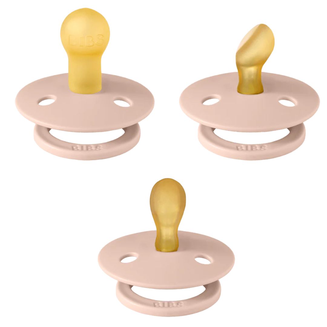 BIBS Try-it 3 Pack Pacifiers Blush