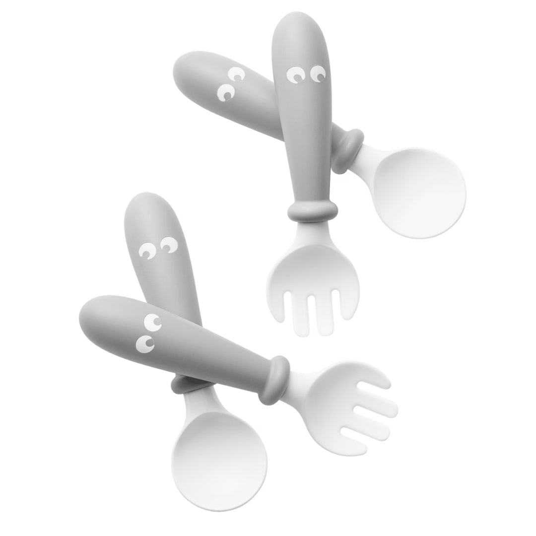 BabyBjorn Baby Spoon & Fork 4 pieces Grey