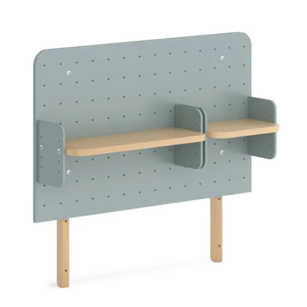 Boori Kids Pegboard Bookshelf Hutch Long (118cm) V24 Blueberry/Beech