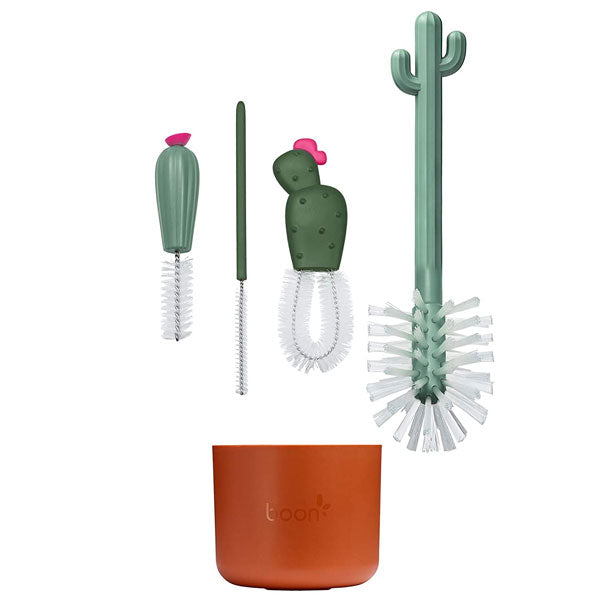 Boon CACTI Bottle Cleaning Brush Set (4pcs) Terracotta
