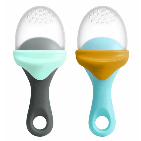 Boon Pulp Silicone Feeder Mustard & Blue/Grey & Mint (2pk)