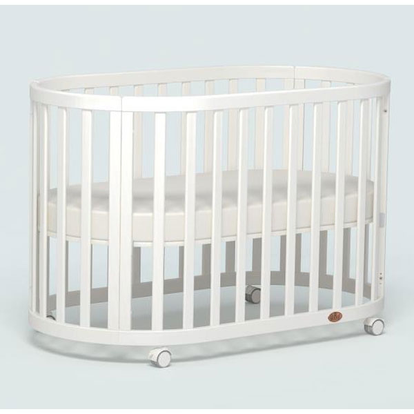 Boori Eden Oval Cot Bed v22 Barley + Oval Pocket Spring Mattress