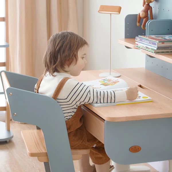 Boori Kids Ergonomic Desk Large (118cm) v24 Blueberry / Beech