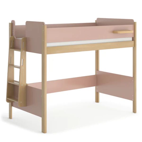 Boori Kids Natty King Single Loft Bed with Ladder Cherry / Almond