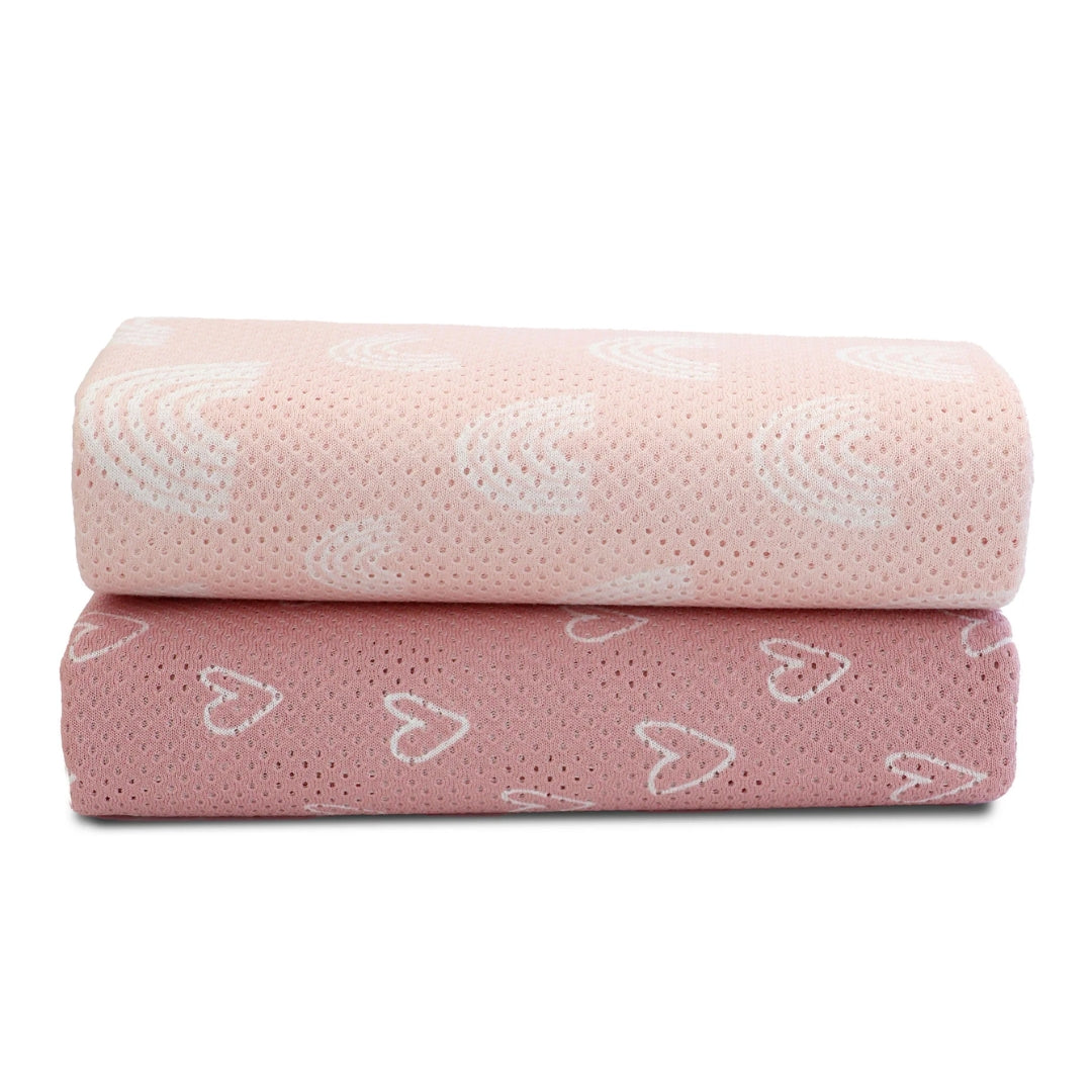 Bubba Blue Nordic Air+ Mesh Nursing Scarf 2pk Berry/Rose