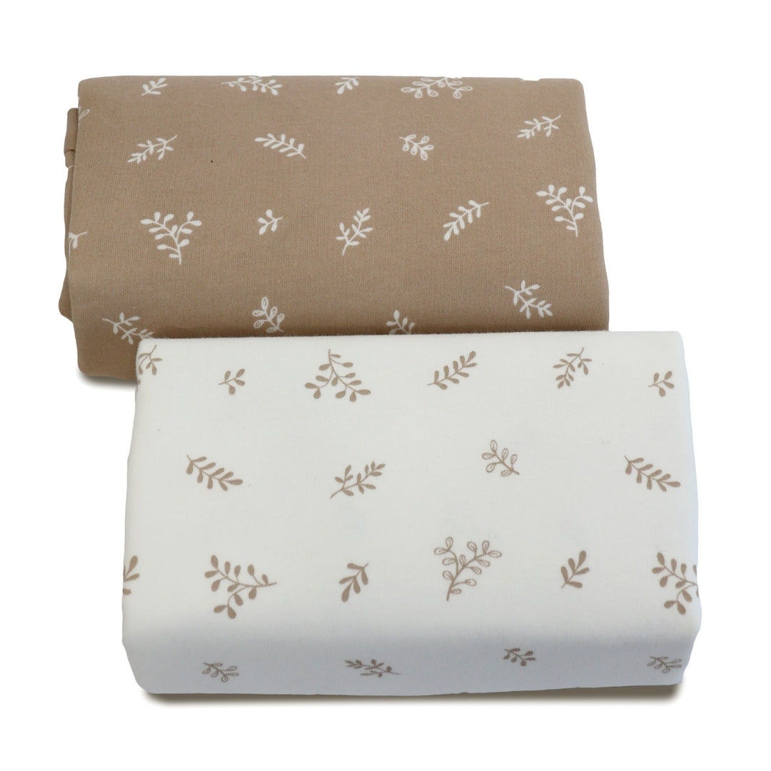 Bubba Blue Organic Cotton Change Pad Covers 2 pack Chestnut