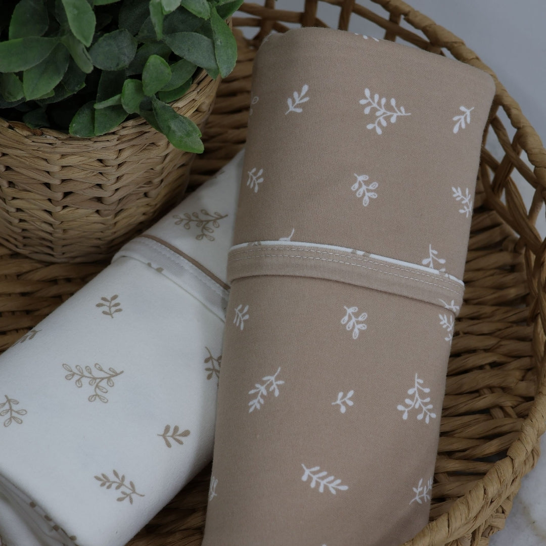 Bubba Blue Organic Cotton Jersey Wraps 2pk Chestnut