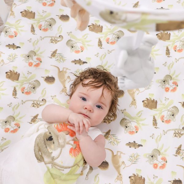 Bubba Blue Muslin Wraps Aussie Animals 3pk