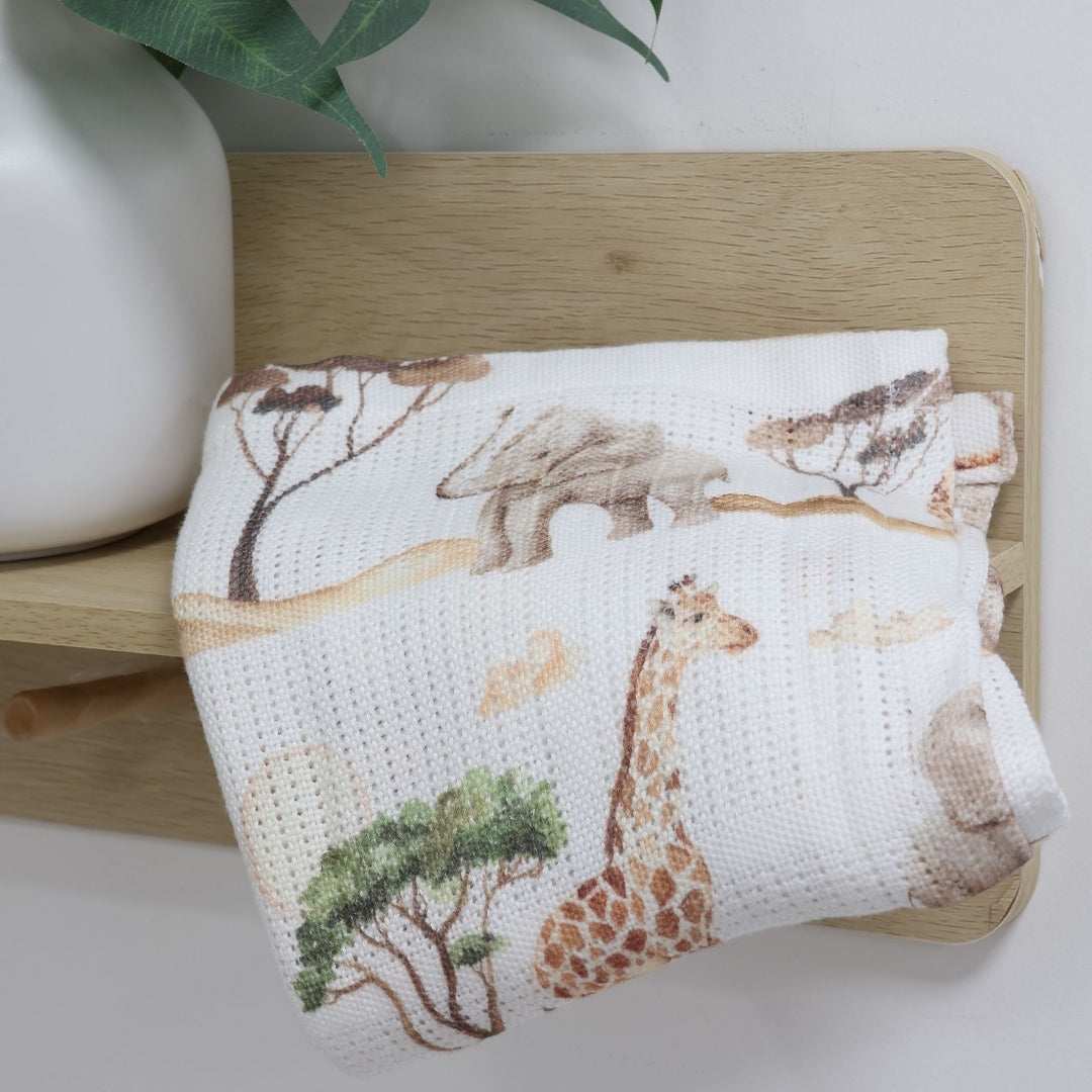 Bubba Blue Adventure Cellular Blanket Digital Print