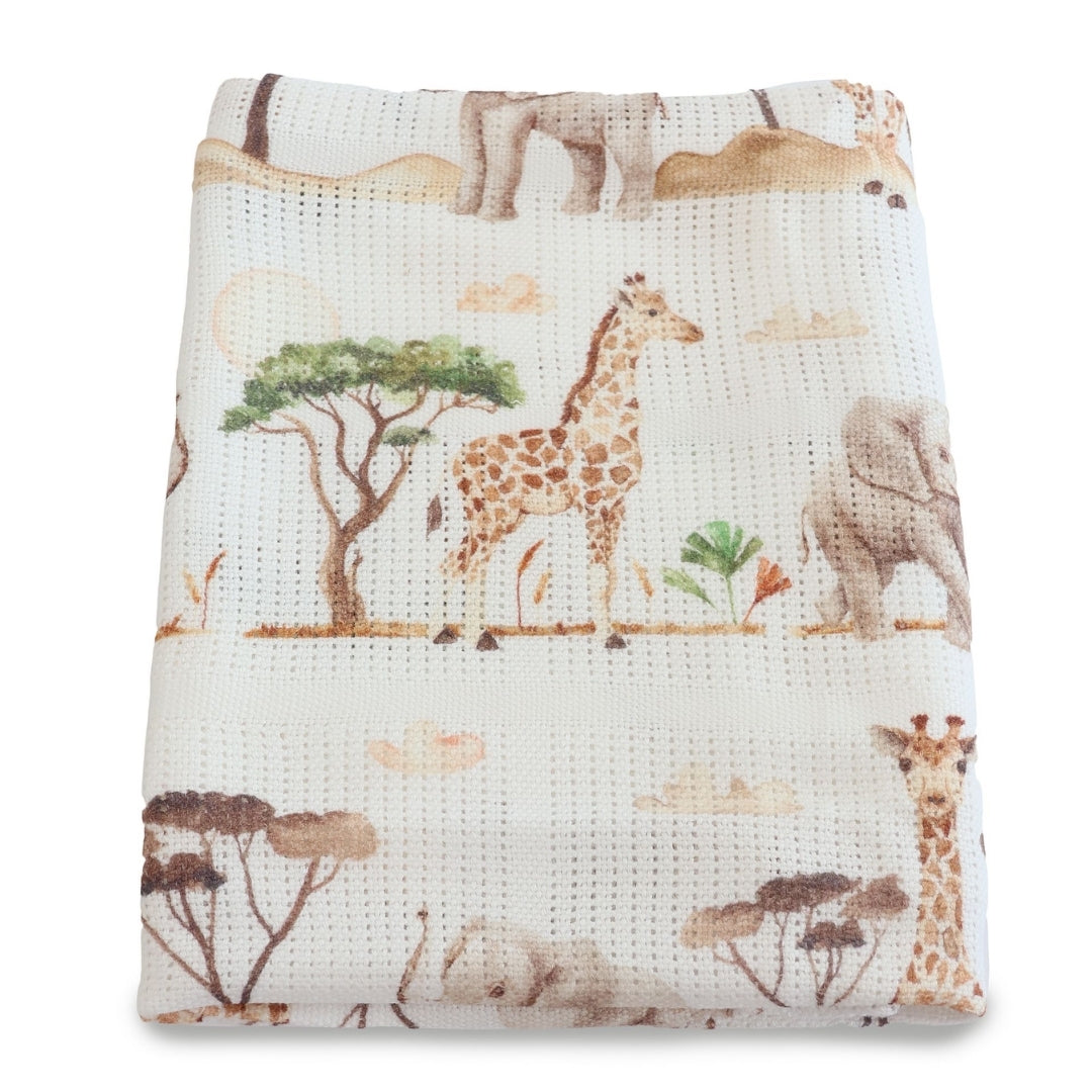 Bubba Blue Adventure Cellular Blanket Digital Print