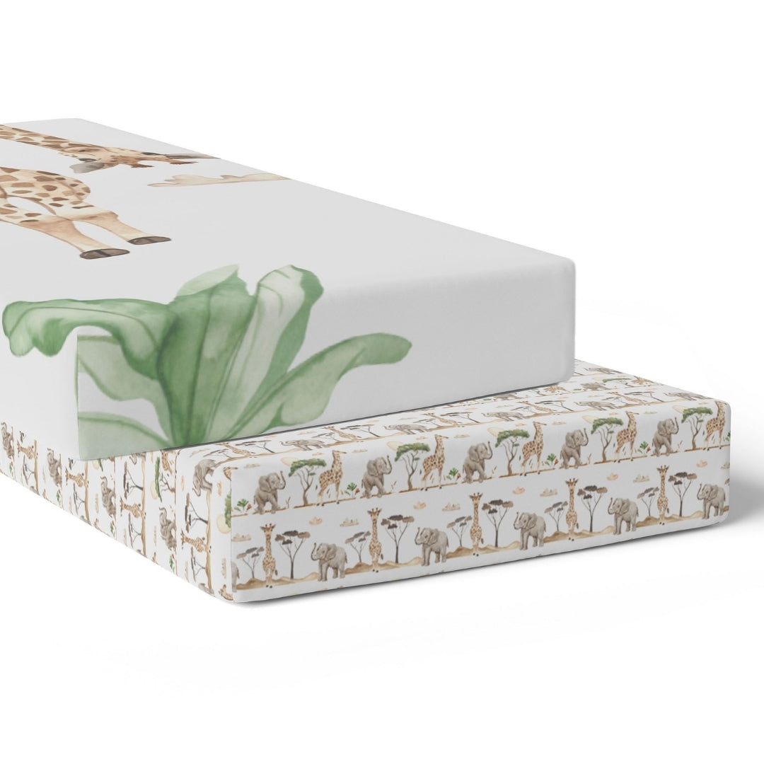 Bubba Blue Adventure Bamboo Jersey Cot Fitted Sheets 2 Pack