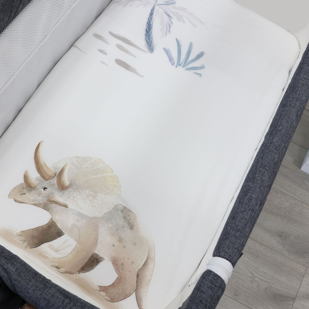 Bubba Blue Jurassic Bamboo Jersey Bedside Sleeper Fitted Sheets 2 Pack