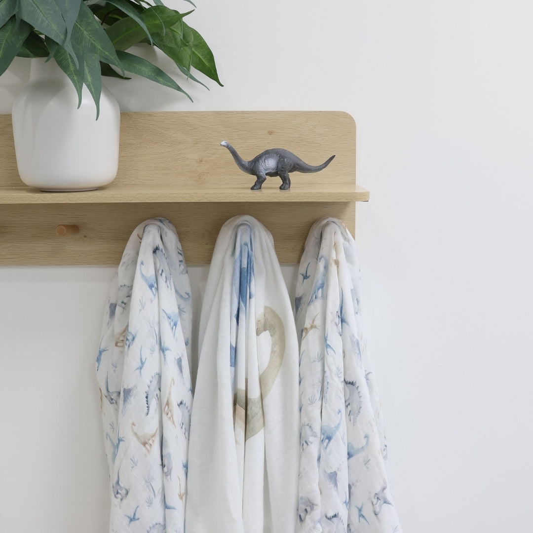 Bubba Blue Jurassic Bamboo Muslin Wraps 3 Pack