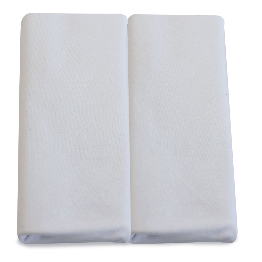 Bubba Blue White Jersey Moses Basket Fitted Sheets 2 Pack