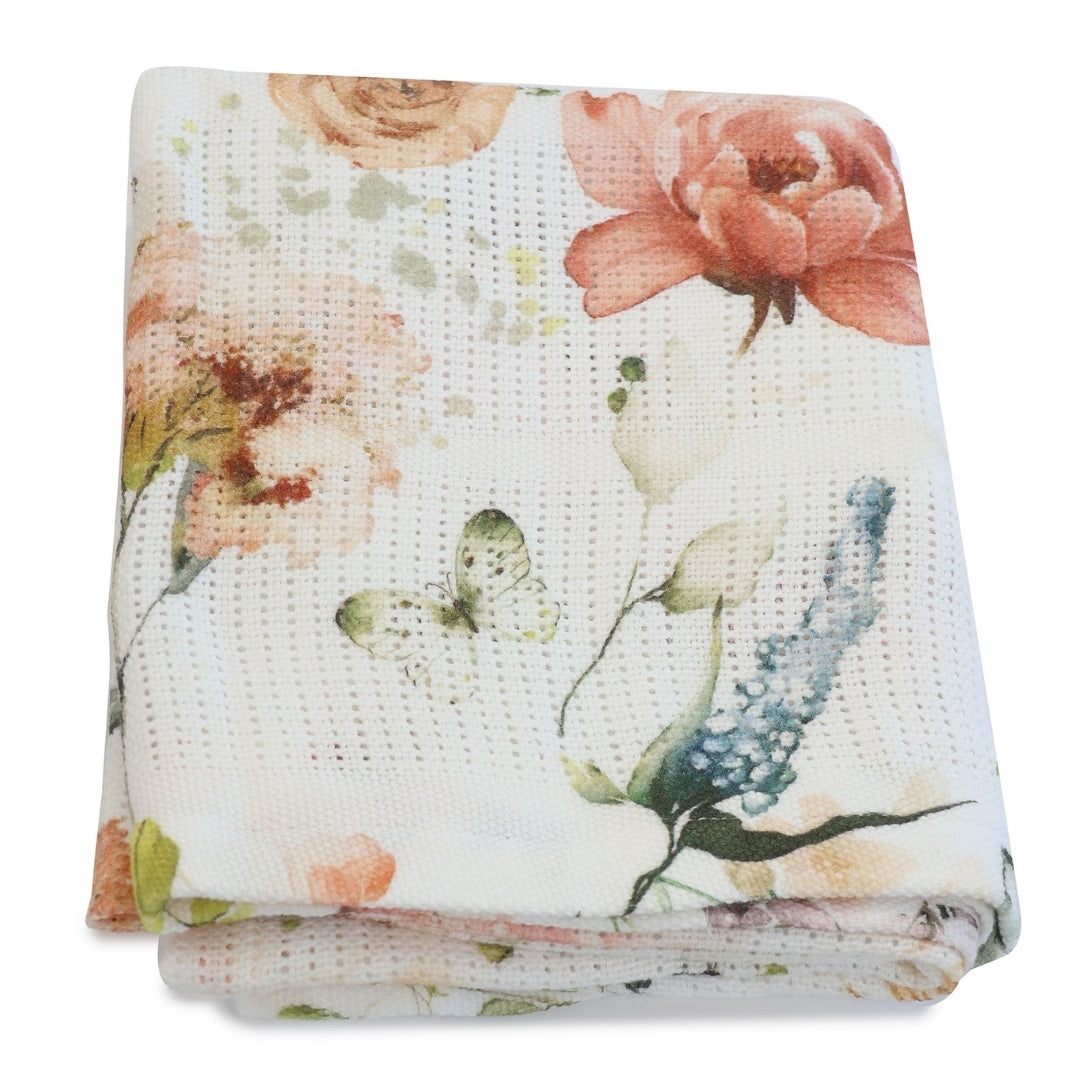 Bubba Blue Peonies Cellular Blanket Digital Print