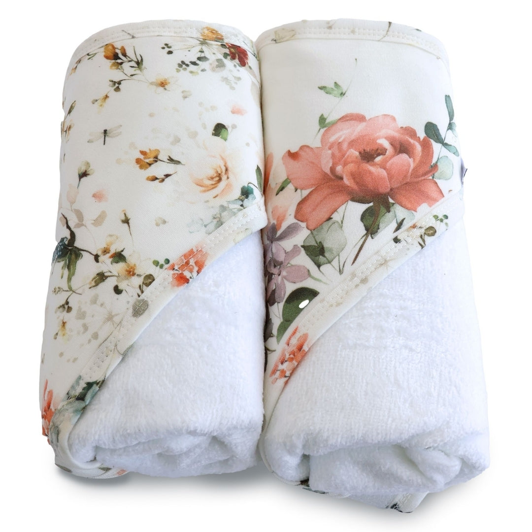 Bubba Blue Peonies Bamboo Hooded Towels 2 Pack