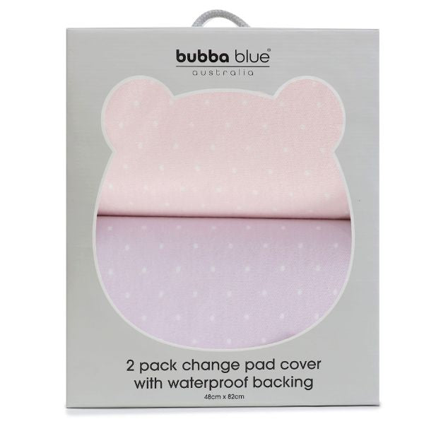 Bubba Blue Confetti Waterproof Change Mat Cover 2pk Pink/Lilac