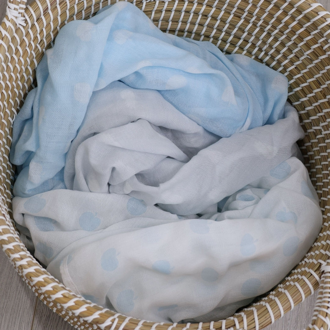 Bubba Blue Nordic Muslin Wrap 3pk Apple/Pineapple