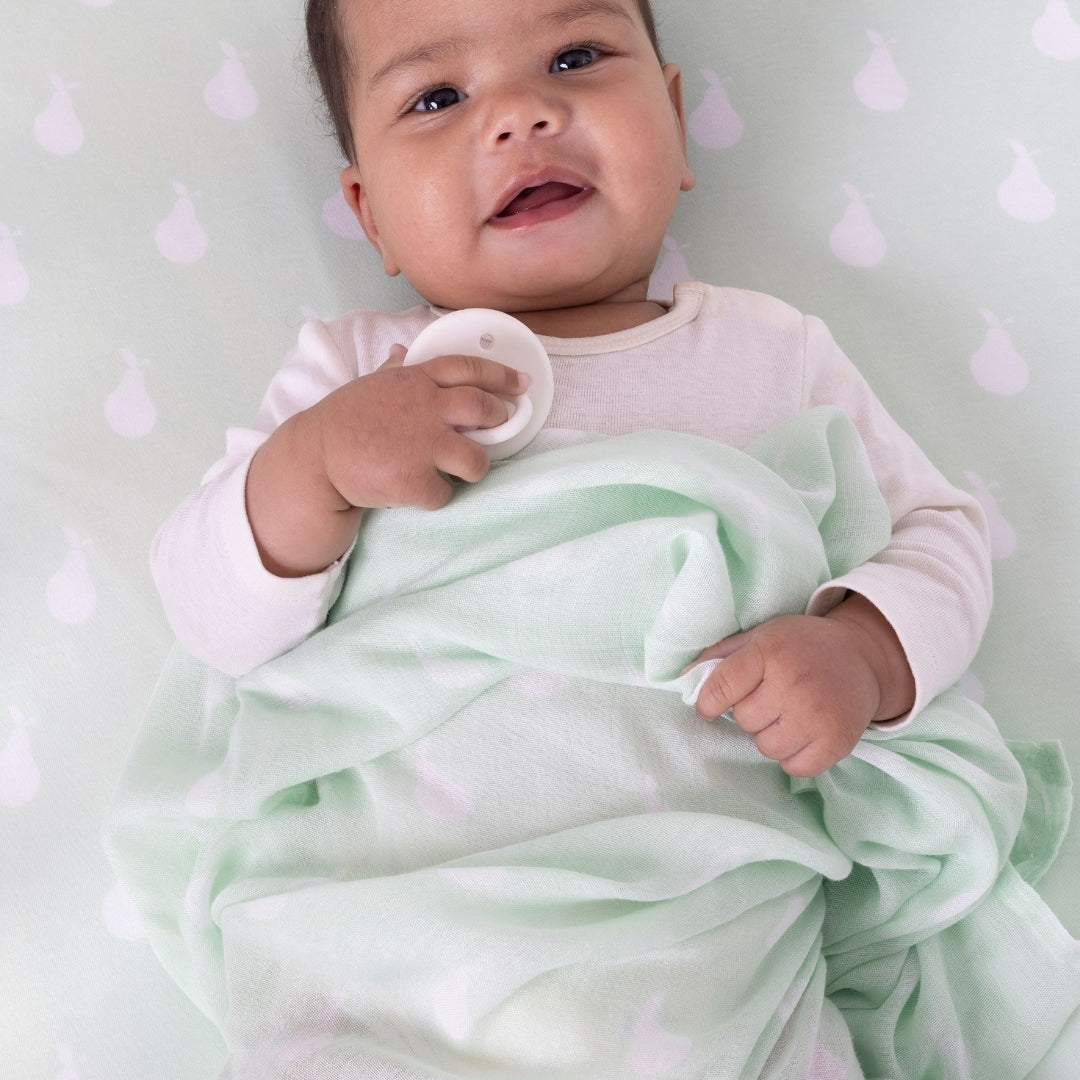 Bubba Blue Nordic Muslin Wrap 3pk Orange/Pear