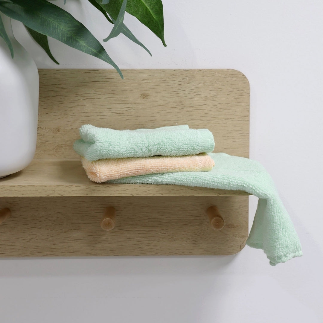 Bubba Blue Nordic Wash Cloths Orange/Pear 3pk