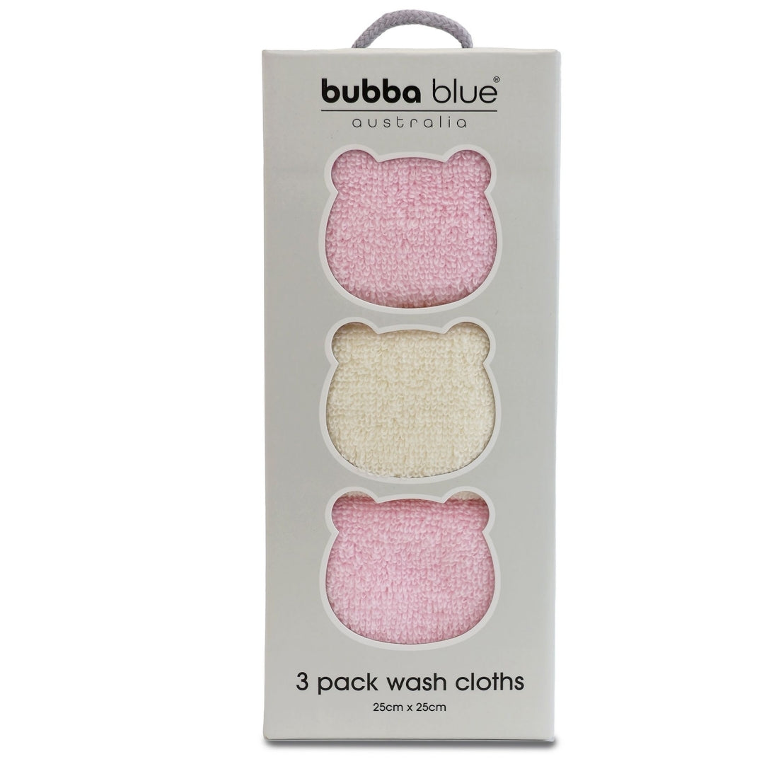Bubba Blue Nordic Wash Cloths Strawberry/Cherry 3pk