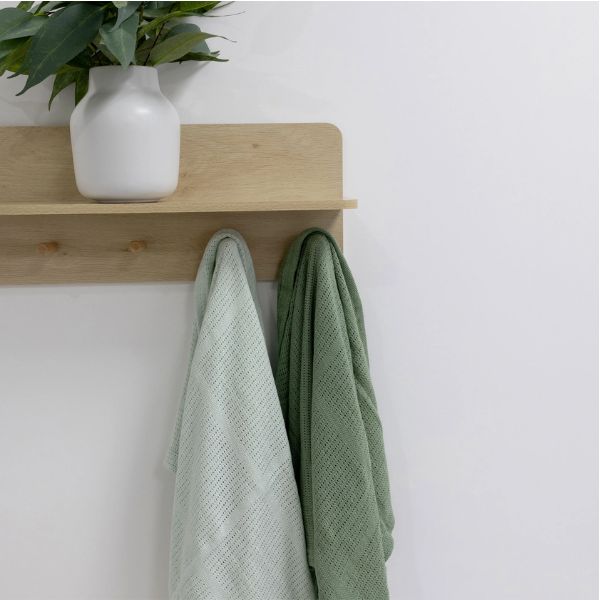 Bubba Blue Nordic Cellular Blanket Avocado/Forest 2pk