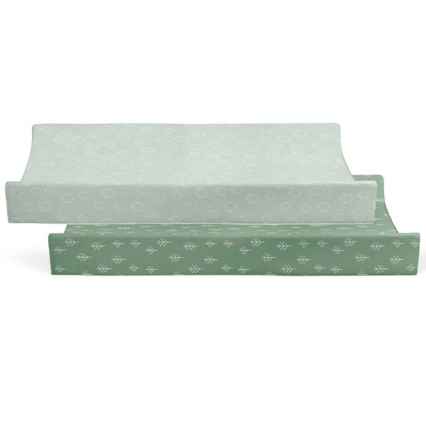 Bubba Blue Nordic Waterproof Change Pad Covers Avocado/Forest 2pk