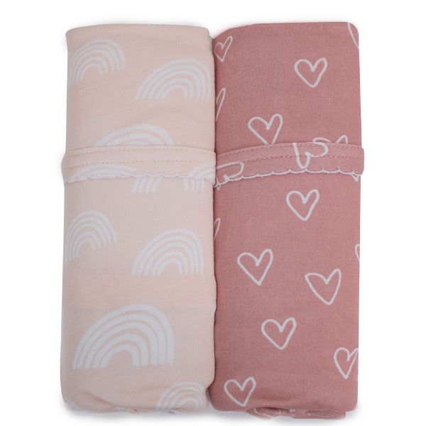 Bubba Blue Nordic Jersey Wraps Dusty Berry/Rose 2pk