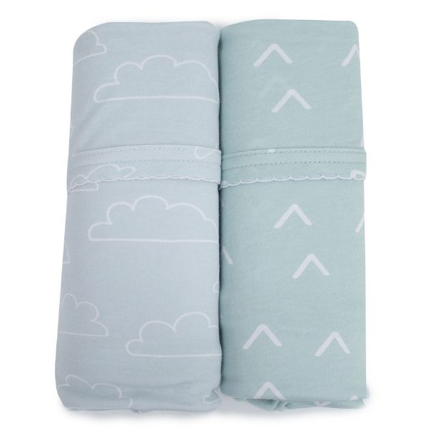 Bubba Blue Nordic Jersey Wraps Dusty Sky/Mint 2pk