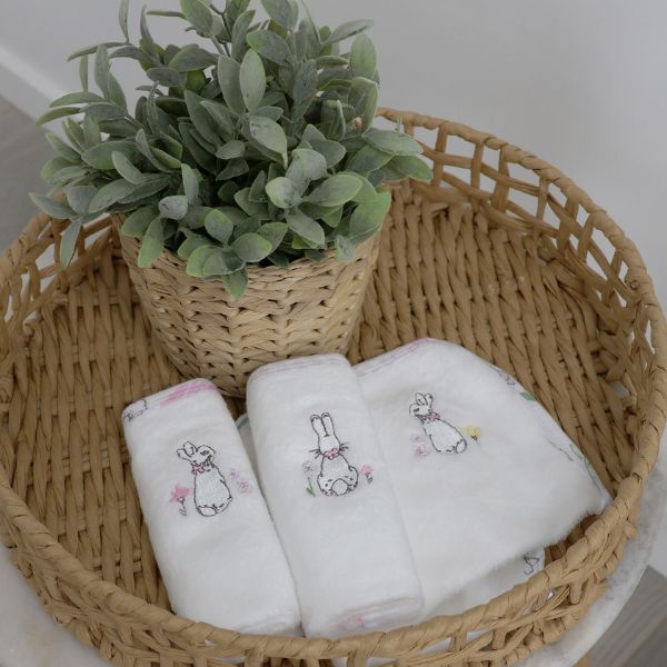 Bubba Blue Peter Rabbit New Adventure Face Washers 3Pk Pink