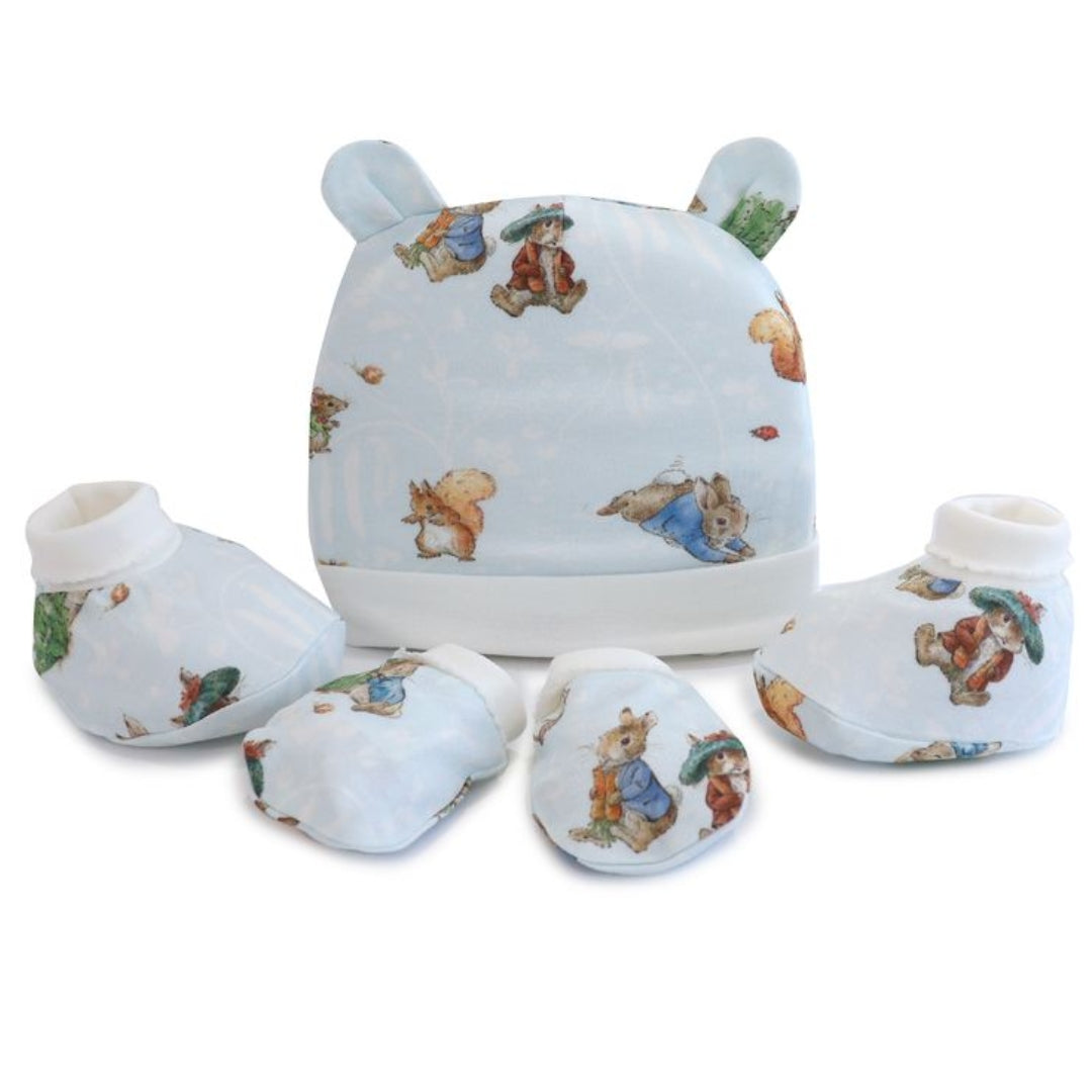 Bubba Blue Peter Rabbit Layette Set 3pc Peter Rabbit & Benjamin Bunny