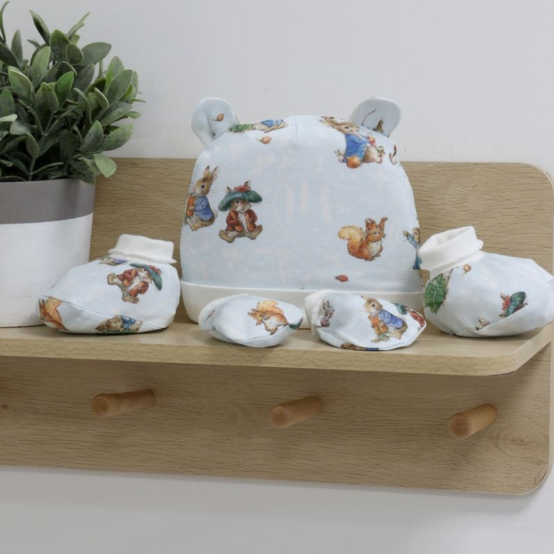 Bubba Blue Peter Rabbit Layette Set 3pc Peter Rabbit & Benjamin Bunny