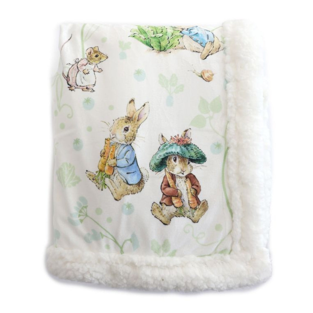 Bubba Blue Peter Rabbit Cuddle Blanket Peter Rabbit & Benjamin Bunny