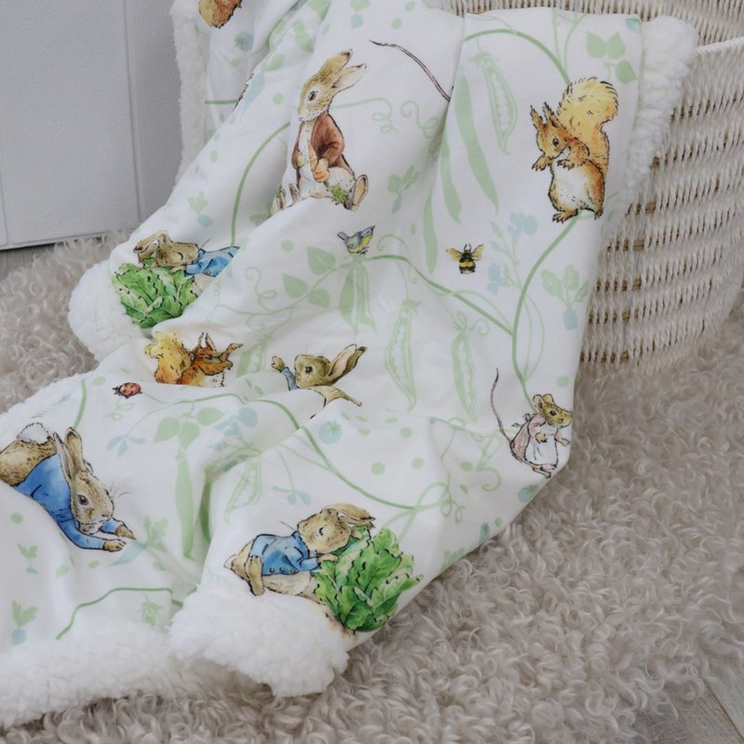 Bubba Blue Peter Rabbit Cuddle Blanket Peter Rabbit & Benjamin Bunny