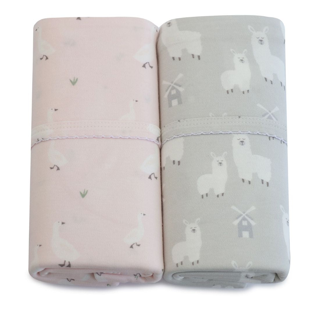 Bubba Blue Provincial Jersey Wraps 2pk Blush/Grey