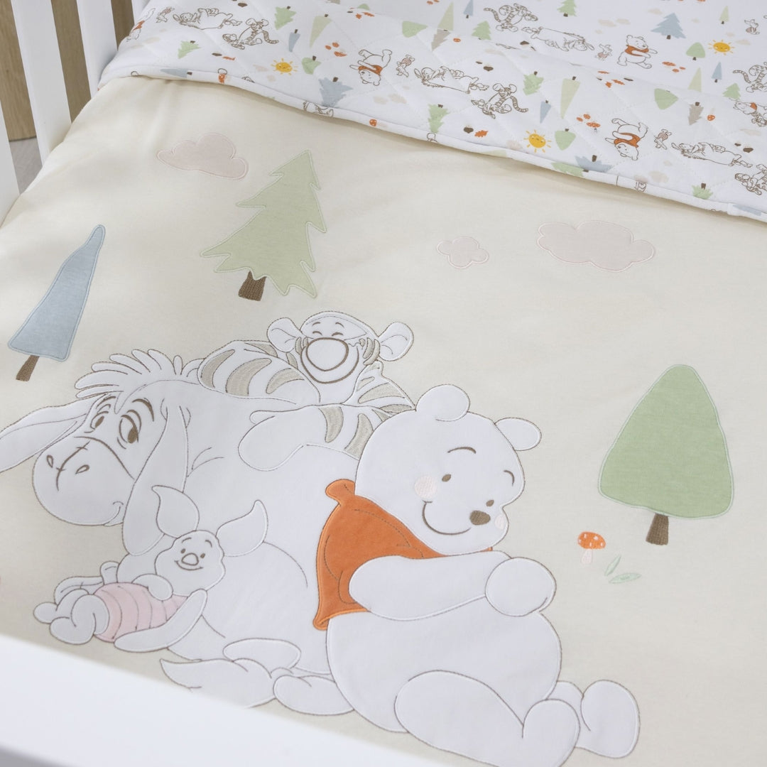 Bubba Blue Winnie the Pooh Reversible Cot Quilt