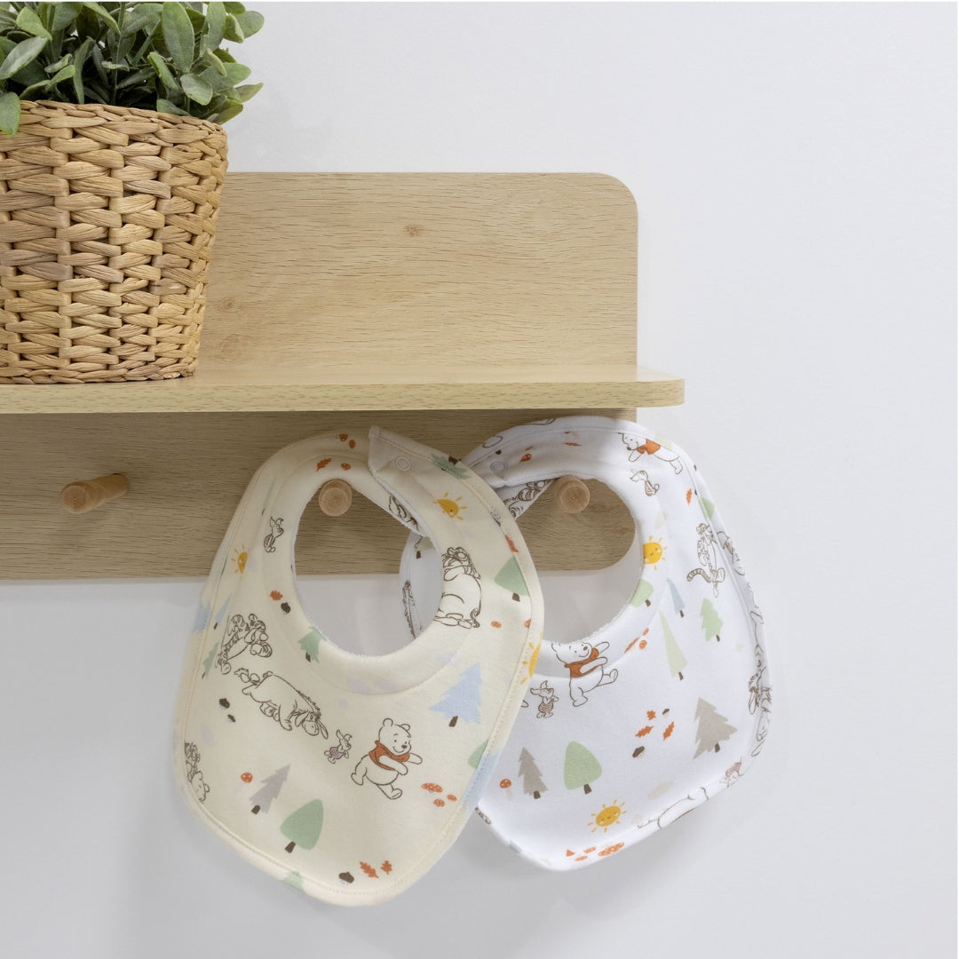 Bubba Blue Winnie the Pooh Dribble Bibs 2 Pack