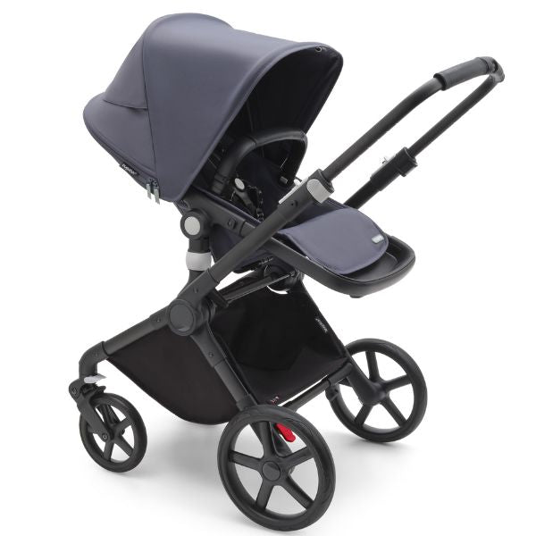 Bugaboo Fox Cub Complete Pram Black/Stormy Blue-Stormy Blue