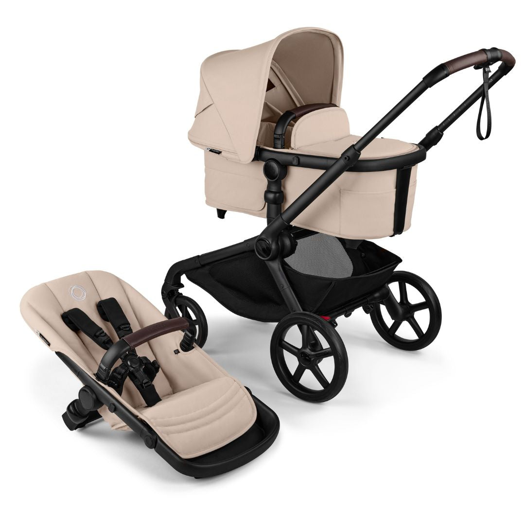 Bugaboo Kangaroo Complete Single Stroller BLACK/DESERT TAUPE-DESERT TAUPE