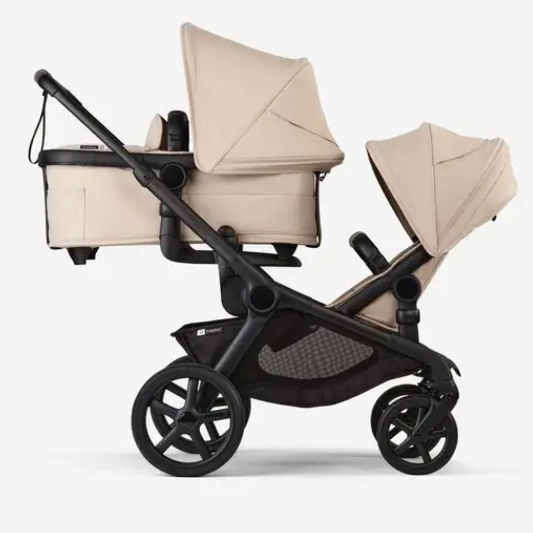 Bugaboo Kangaroo Double Stroller BLACK/DESERT TAUPE-DESERT TAUPE