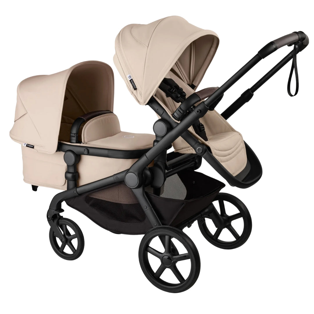 Bugaboo Kangaroo Double Stroller BLACK/DESERT TAUPE-DESERT TAUPE